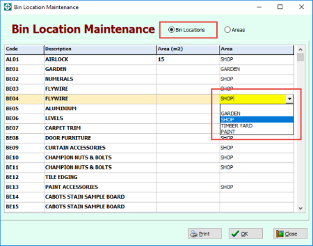 SYM-PAC feature: Picking by Bin Slip Area