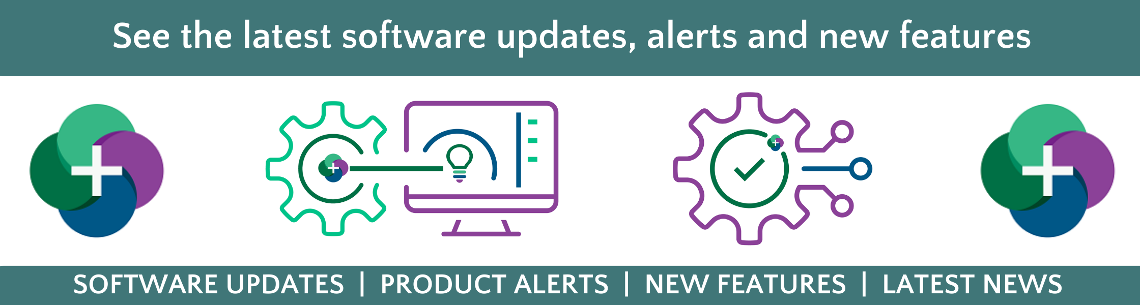 Sympac Software Updates, Alerts and New Features Icons